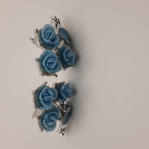 Vintage JJ Jonette Rose Brooch & Clip-On Earrings Set - Excellent Used C… - Picture 5 of 14